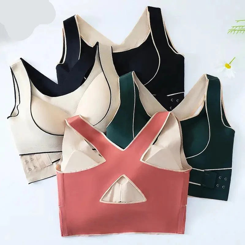 FawaQa | Side Buckle Front Cross Comfy Curve Pushup Bra
