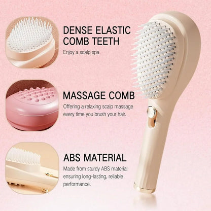 FawaQa | Retractable Magic Hair Brush with Self-Cleaning Bristles