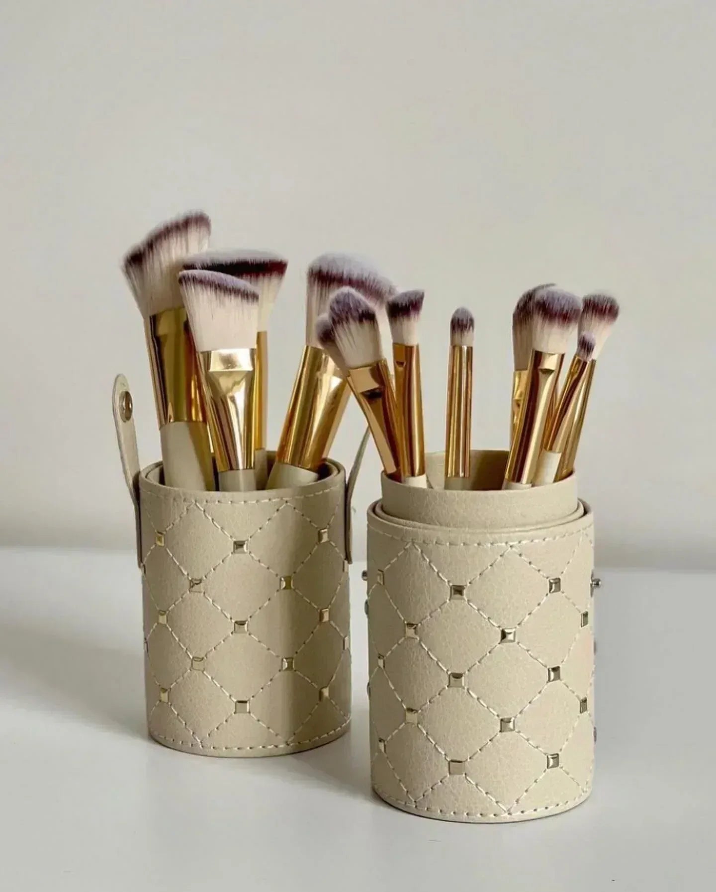 FawaQa Couture 12 Piece Brush Set - Branded Cosmetics - Studded Box