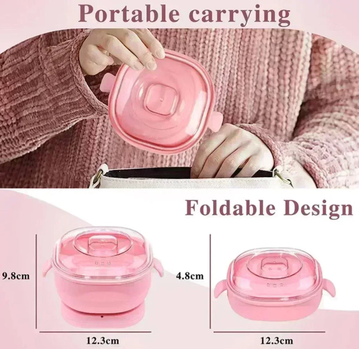 FawaQa | Portable Silicone Wax Bean Warmer, Hair Removal Wax Machine | With 100g Wax Bean Free - FawaQa