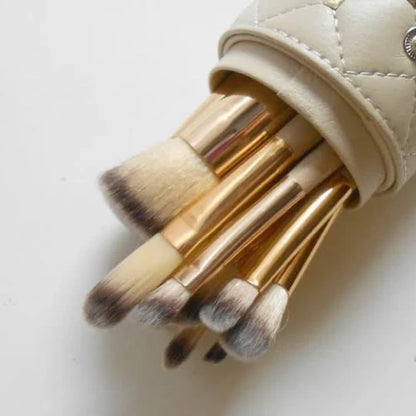 FawaQa Couture 12 Piece Brush Set - Branded Cosmetics - Studded Box
