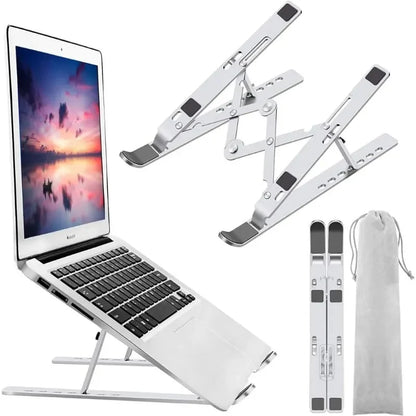 FawaQa | Folding Adjustable Aluminum Laptop Stand | With Free Pouch