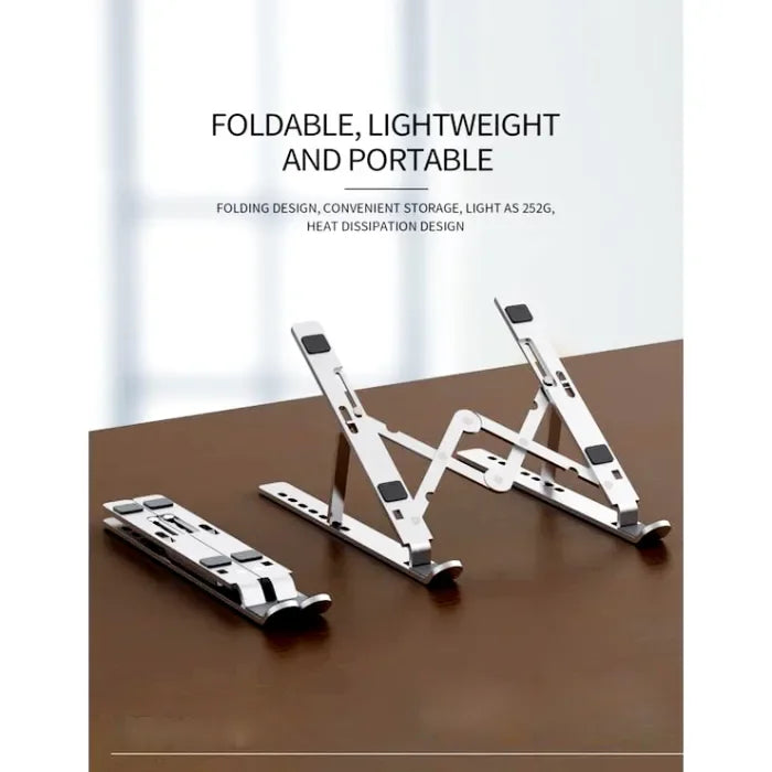 FawaQa | Folding Adjustable Aluminum Laptop Stand | With Free Pouch