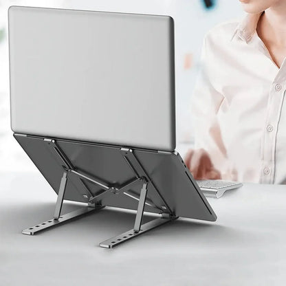 FawaQa | Folding Adjustable Aluminum Laptop Stand | With Free Pouch