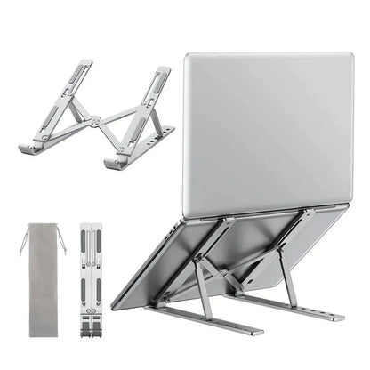 FawaQa | Folding Adjustable Aluminum Laptop Stand | With Free Pouch