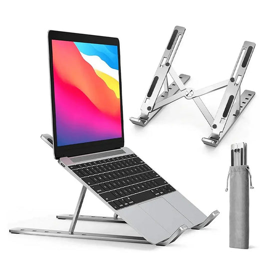 FawaQa | Folding Adjustable Aluminum Laptop Stand | With Free Pouch