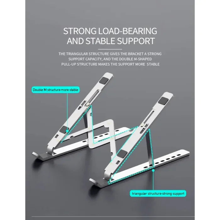 FawaQa | Folding Adjustable Aluminum Laptop Stand | With Free Pouch