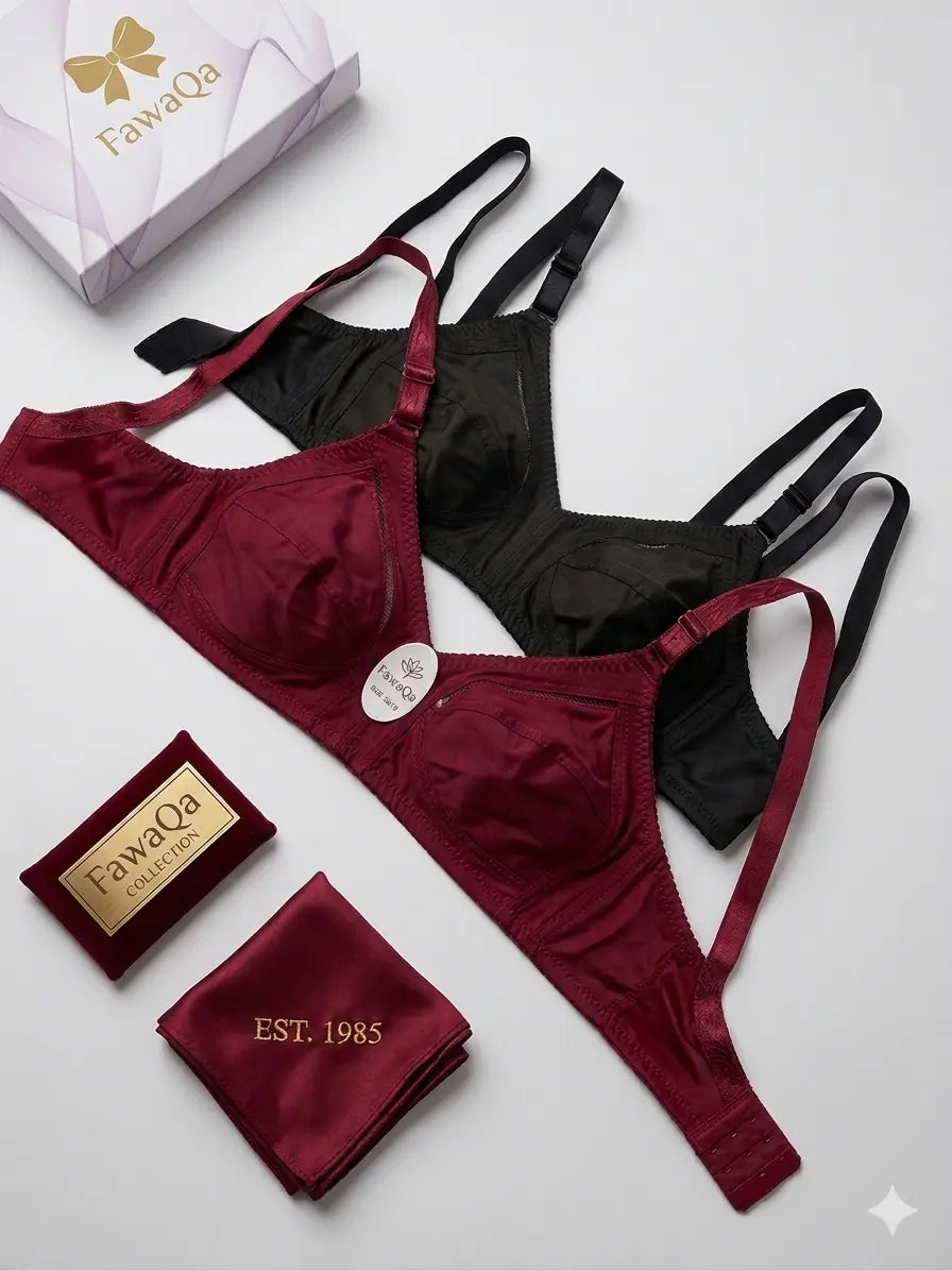 FawaQa | Daily Wear Plain Jersey Cottton Bra - Plus Size