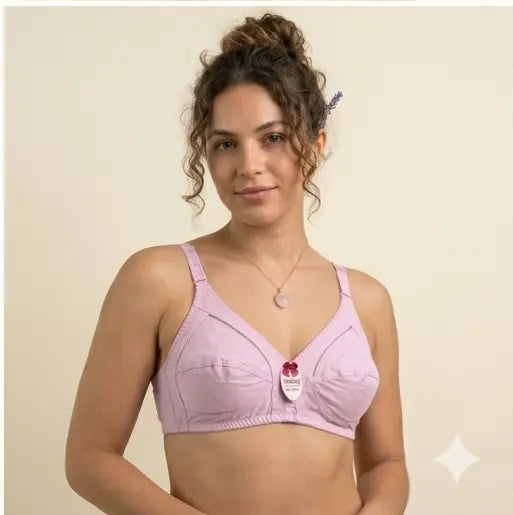 FawaQa | Daily Wear Plain Jersey Cottton Bra - Plus Size