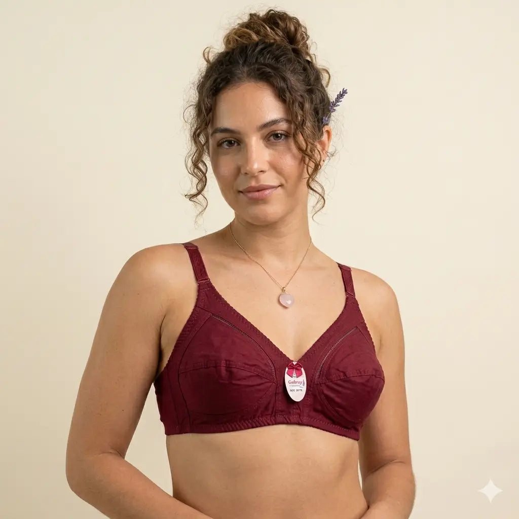 FawaQa | Daily Wear Plain Jersey Cottton Bra - Plus Size