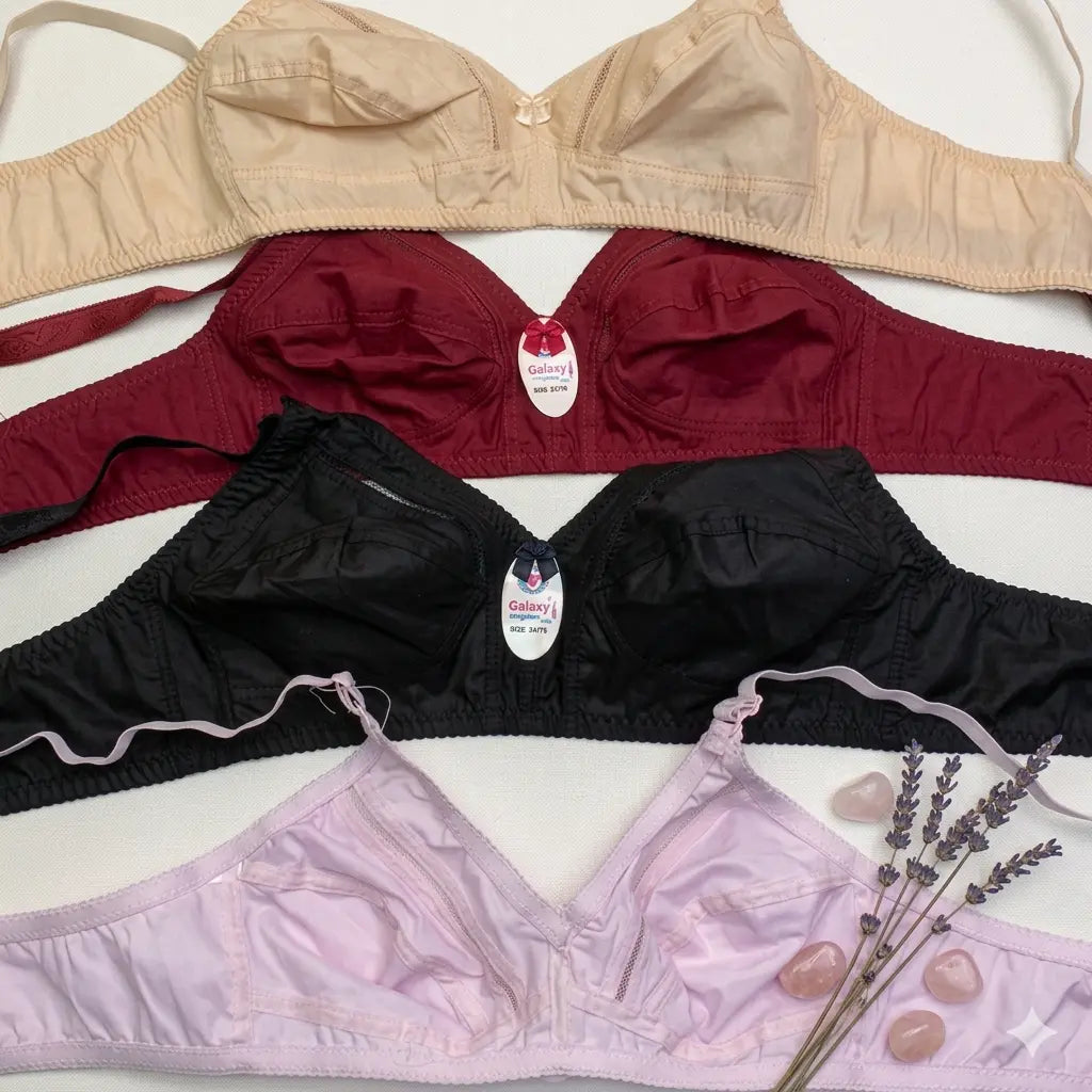 FawaQa | Daily Wear Plain Jersey Cottton Bra - Plus Size