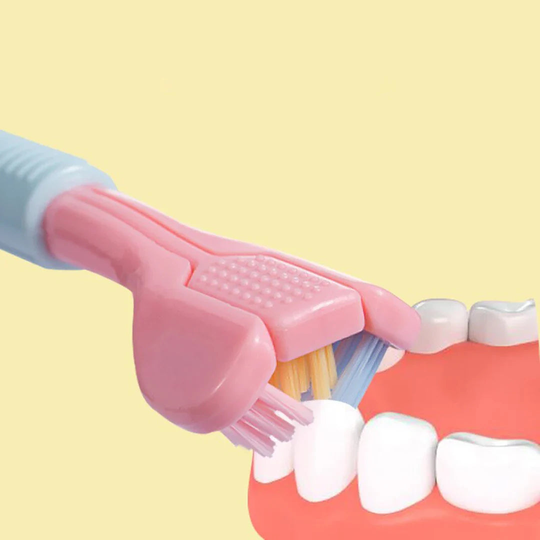 FawaQa | 3-Sided Modern Toothbrush (Random Color)