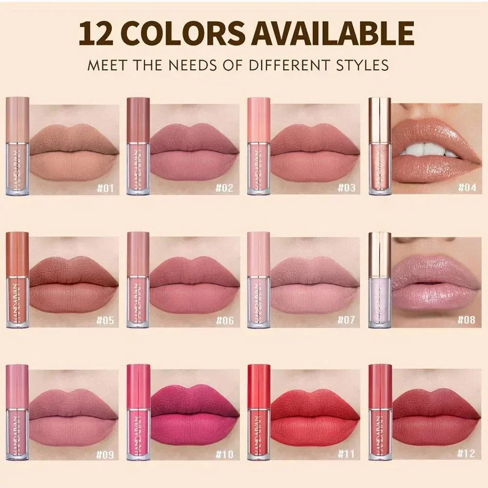 FawaQa | Super Glossy 12-Piece Lip Set | Vibrant Colors and Smooth Finish