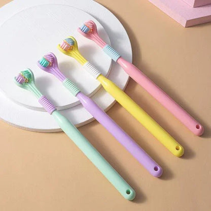 FawaQa | 3-Sided Modern Toothbrush (Random Color)
