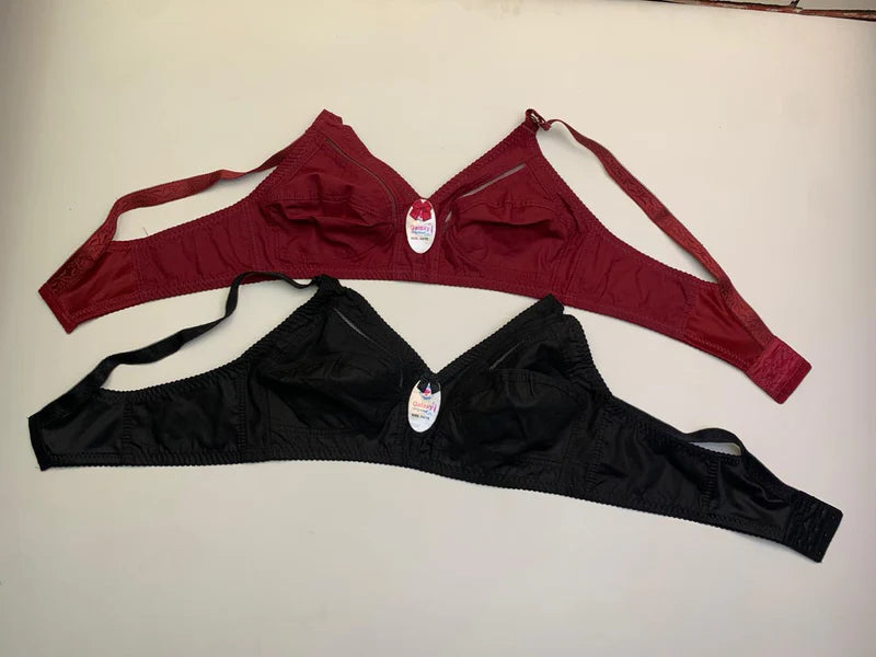 FawaQa | Daily Wear Plain Jersey Cottton Bra - Plus Size