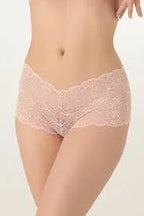 FawaQa | Floral Lace Net Cotton Mid-Waist Hipster Panties