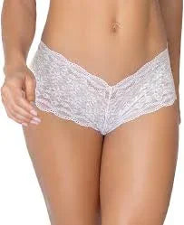 FawaQa | Floral Lace Net Cotton Mid-Waist Hipster Panties