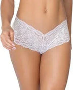FawaQa | Floral Lace Net Cotton Mid-Waist Hipster Panties