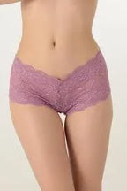 FawaQa | Floral Lace Net Cotton Mid-Waist Hipster Panties