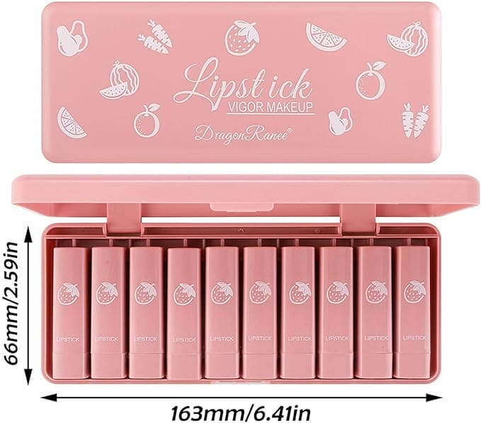 FawaQa | Dragon Ranee Vigor Make Up Matte Lipstick 10Pcs Set