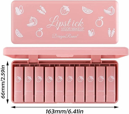 FawaQa | Dragon Ranee Vigor Make Up Matte Lipstick 10Pcs Set